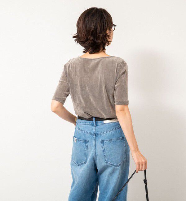 NOLLEY'S「フロッキーチュールボートネックプルオーバーカットソー」|Tシャツ・カットソー|