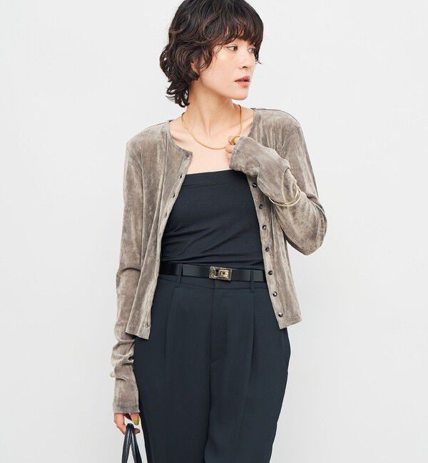 NOLLEY'S「フロッキーチュールカーディガン」|カーディガン|