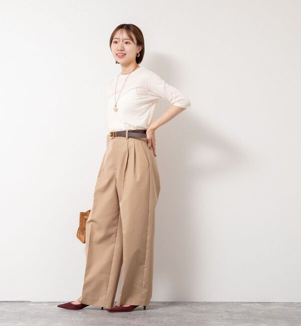 NOLLEY'S「綿ナイロンシアー6分袖プルオーバーカットソー」|Tシャツ・カットソー|