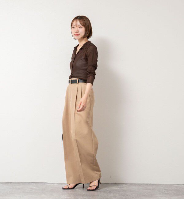 NOLLEY'S「チュール衿付きカットカーディガン」|カーディガン|