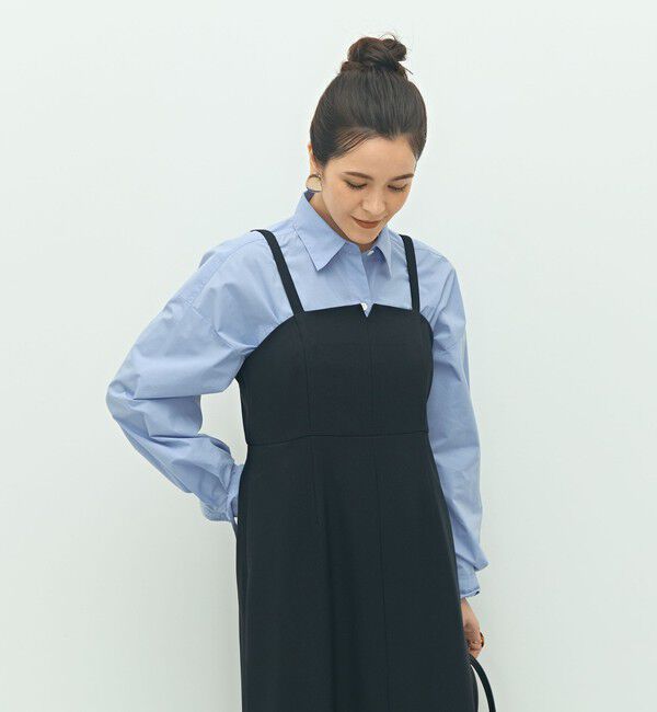 NOLLEY'S「ウォッシャブルウール調ストレッチキャミワンピース」|ワンピース|