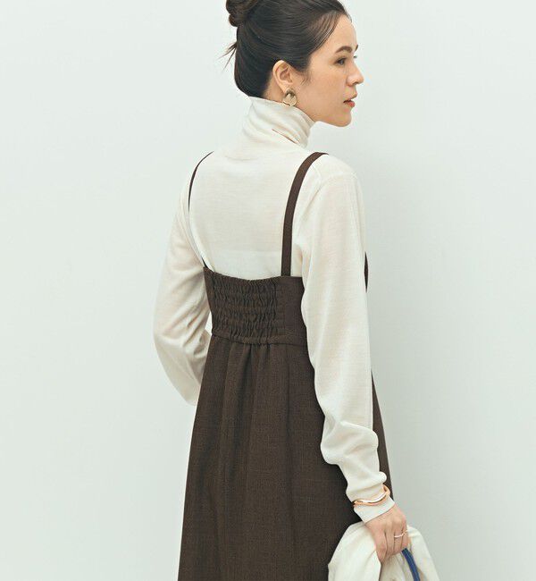 NOLLEY'S「ウォッシャブルウール調ストレッチキャミワンピース」|ワンピース|