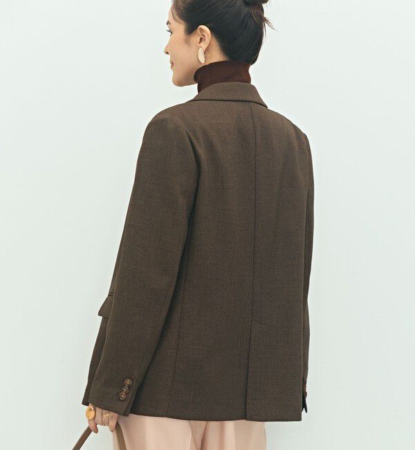 NOLLEY'S「《セットアップ対応》ウォッシャブルウール調ストレッチダブルジャケット」|テーラードジャケット|