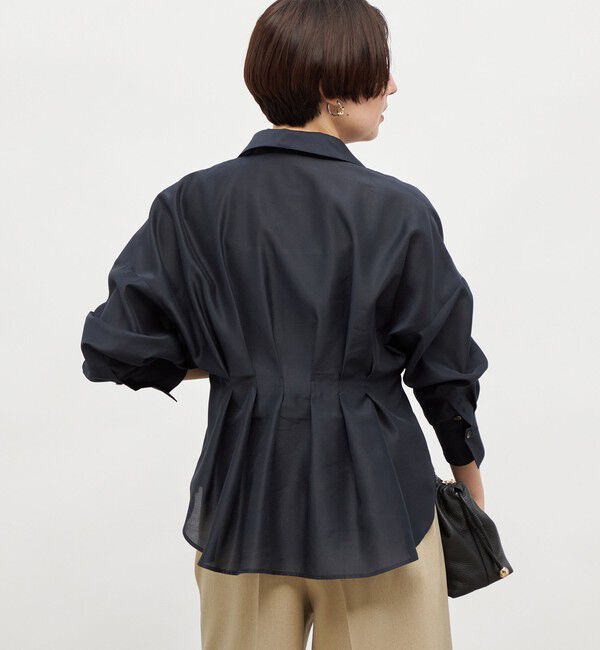 NOLLEY'S「【追加】ウォッシャブルシアースキッパータックブラウス」|シャツ・ブラウス|