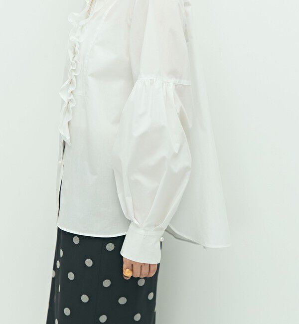 NOLLEY'S「パール釦ビブヨーク4WAYフリルブラウス」|シャツ・ブラウス|