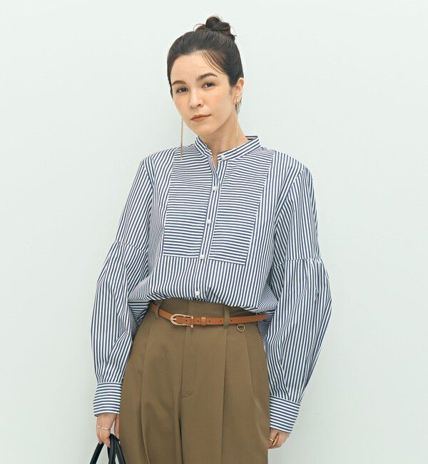 NOLLEY'S「パール釦ビブヨーク4WAYフリルブラウス」|シャツ・ブラウス|