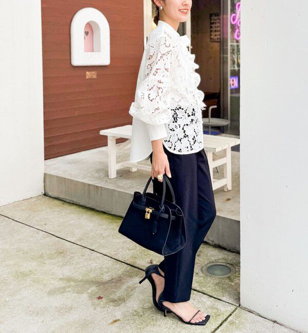 NOLLEY'S「刺繍ビブヨーク4WAYフリルブラウス」|シャツ・ブラウス|