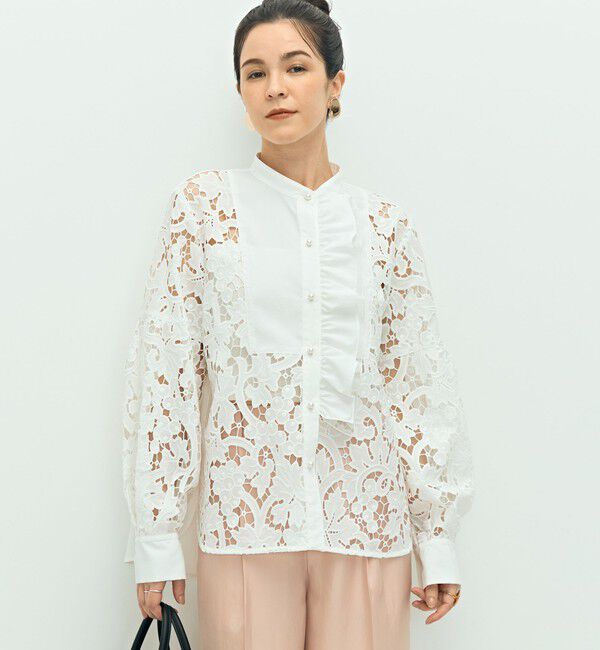 NOLLEY'S「刺繍ビブヨーク4WAYフリルブラウス」|シャツ・ブラウス|