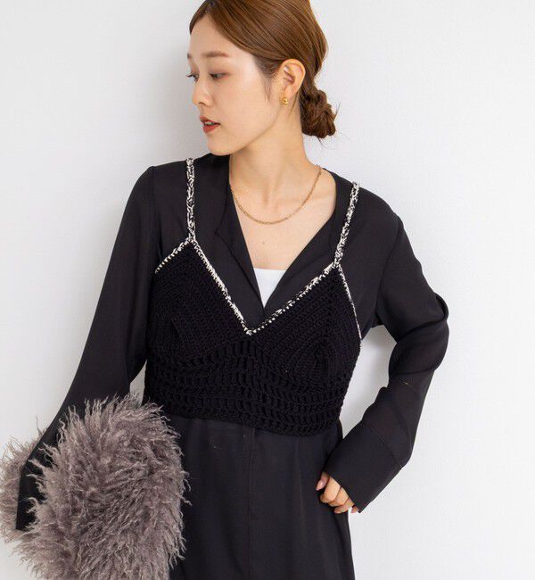 Laraaji「《手洗い可能》かぎ針編みキャミソール」|ニット・セーター|