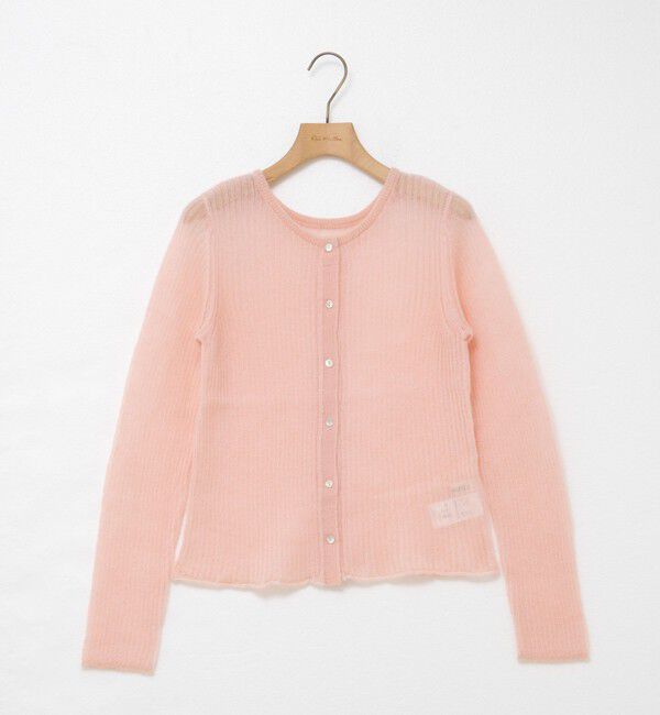 Rie Miller「シアーモヘヤ2WAYリブボートネックカーディガン」|カーディガン|