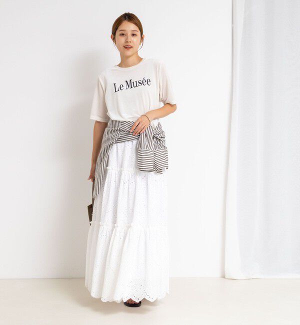 NOLLEY'S「シアートリコットベロアプリントTシャツ」|Tシャツ・カットソー|