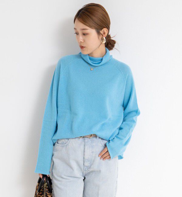 Rie Miller「【WEB&一部店舗限定】PUREカシミヤタートルネックニット」|ニット・セーター|