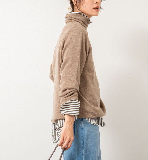 Rie Miller「【WEB&一部店舗限定】PUREカシミヤタートルネックニット」|ニット・セーター|
