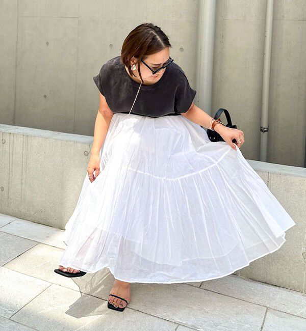 NOLLEY'S「【MARILYN MOON/マリリーンムーン】ウォッシャブルシアースターチコットンギャザースカート」|フレア|