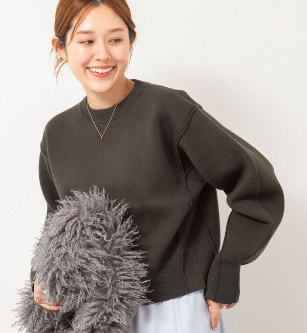 NOLLEY'S「《手洗い可能》スウェット風ニットプルオーバー」|ニット・セーター|