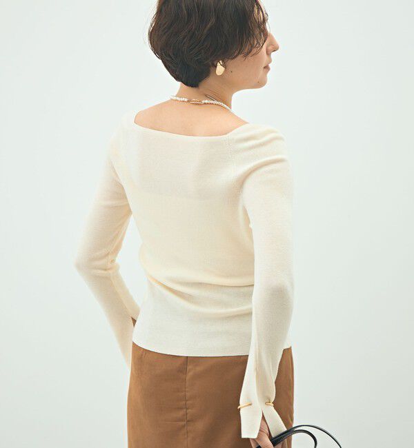 NOLLEY'S sophi「【WEB限定カラーあり】総針スクエアネックプルオーバーニット」|ニット・セーター|