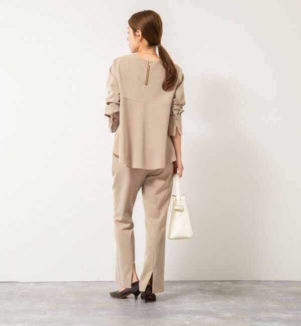 NOLLEY'S「《セットアップ対応》ウォッシャブルストレッチギャババックスリットパンツ」|その他|