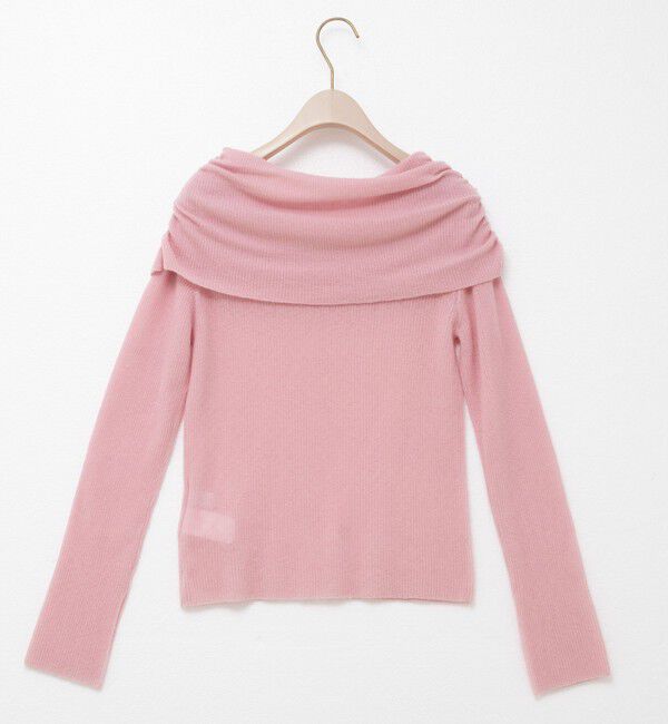 NOLLEY'S sophi「カシミヤ混ガーゼ風リブオフショルプルオーバーニット」|ニット・セーター|