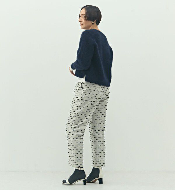 NOLLEY'S「《セットアップ対応》ウォッシャブルリボンジャガードタックテーパードパンツ」|その他|