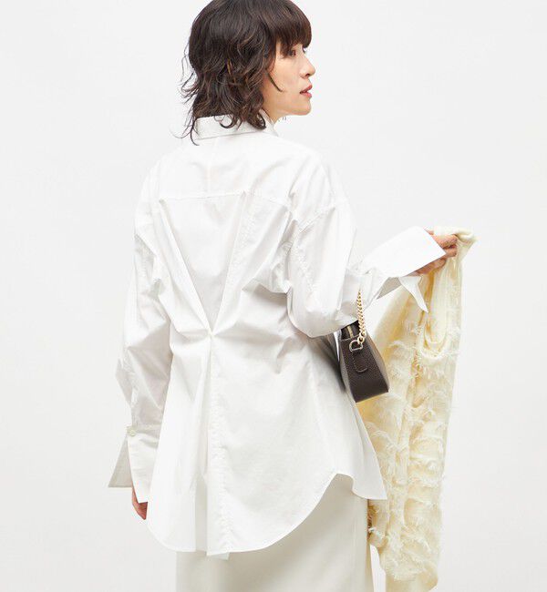 NOLLEY'S sophi「ウォッシャブルマルチWAYビッグシャツ」|シャツ・ブラウス|ホワイト