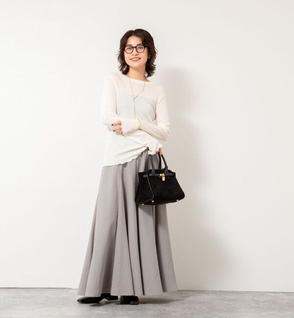 NOLLEY'S「MY STANDARD ウォッシャブルリブクルーネックロンT」|Tシャツ・カットソー|