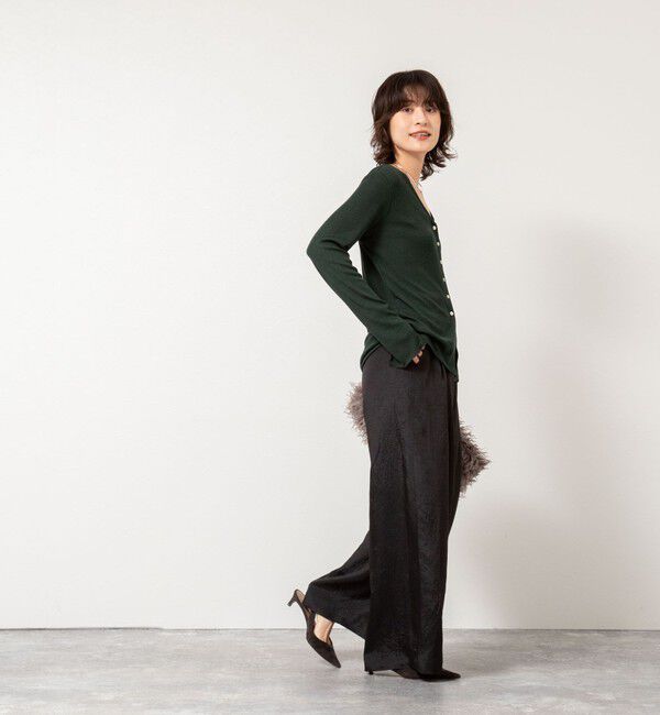 NOLLEY'S「MY STANDARD ウォッシャブルリブカーディガン」|カーディガン|