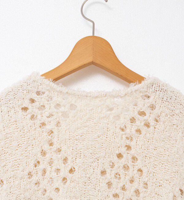 NOLLEY'S「《手洗い可能》カットフェザーヤーン透かし柄2WAYカーディガン」|カーディガン|