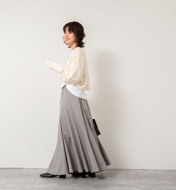 NOLLEY'S「《手洗い可能》カットフェザーヤーン透かし柄2WAYカーディガン」|カーディガン|