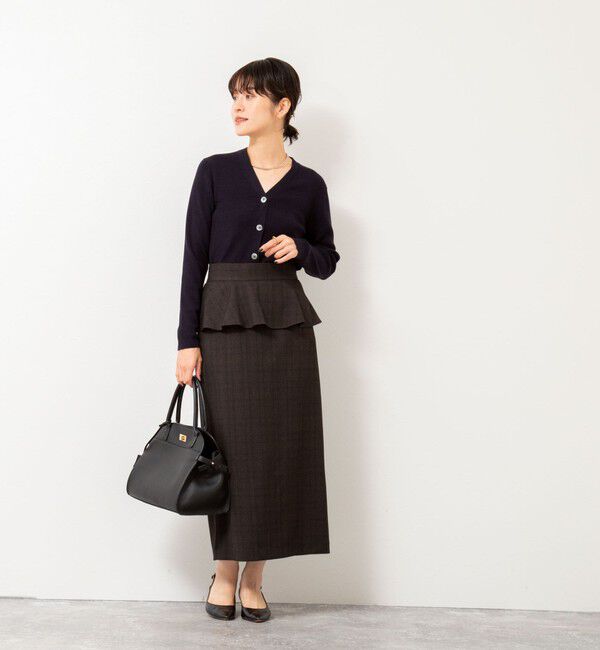 NOLLEY'S「ウォッシャブルペプラムタイトミディスカート」|タイト|