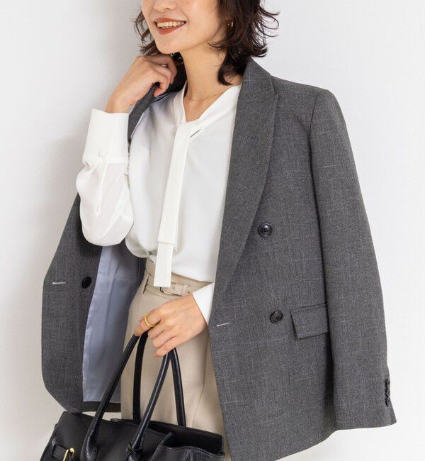 NOLLEY'S sophi「ウォッシャブルストレッチバックサテンボウタイブラウス」|シャツ・ブラウス|オフホワイト