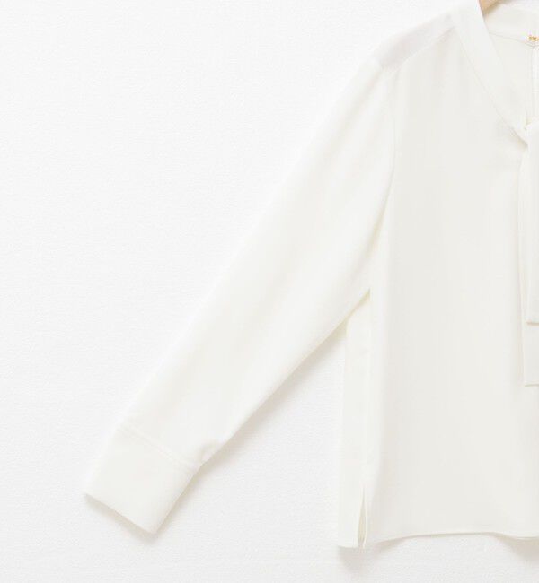 NOLLEY'S sophi「ウォッシャブルストレッチバックサテンボウタイブラウス」|シャツ・ブラウス|