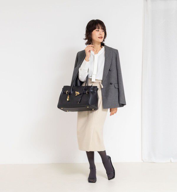 NOLLEY'S sophi「ウォッシャブルストレッチバックサテンボウタイブラウス」|シャツ・ブラウス|