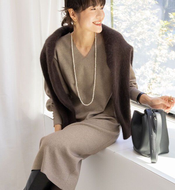 NOLLEY'S sophi「◇【WEB限定】ウォッシャブルラメ総針Vネックコクーンワンピース」|ワンピース|