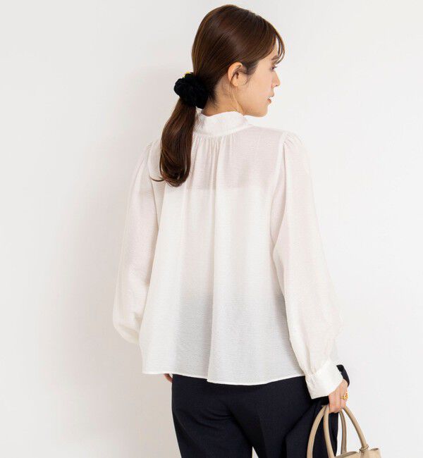 NOLLEY'S「ウォッシャブルシアーボウタイ2WAYブラウス」|シャツ・ブラウス|
