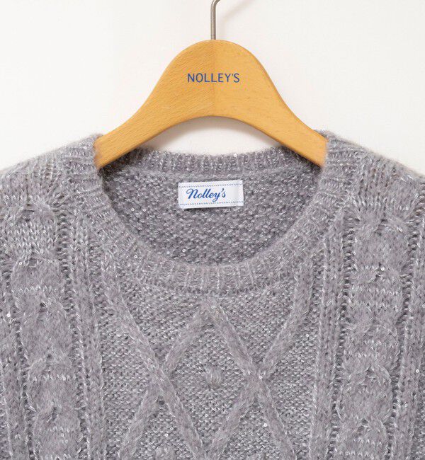 NOLLEY'S「ケーブルニット&times;ファブリックハイブリットトップス」|ニット・セーター|