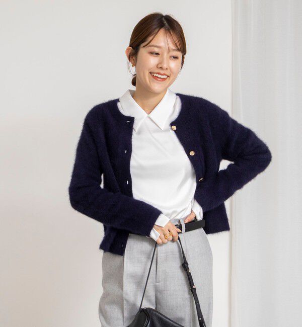 NOLLEY'S「ウォッシャブルNEWオトナサテン襟付きブラウス」|シャツ・ブラウス|