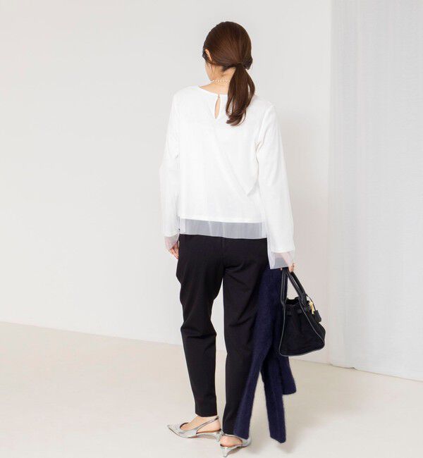 NOLLEY'S「ウォッシャブルチュールレイヤード2WAYブラウス」|シャツ・ブラウス|