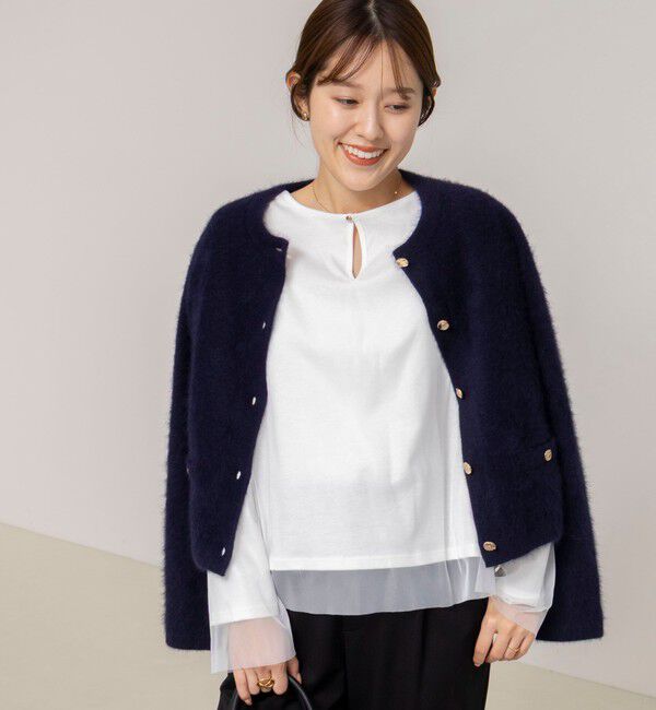 NOLLEY'S「ウォッシャブルチュールレイヤード2WAYブラウス」|シャツ・ブラウス|