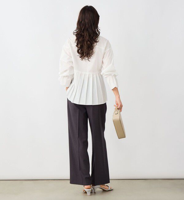 NOLLEY'S sophi「ウォッシャブルドレープポプリンバックプリーツシャツ」|シャツ・ブラウス|
