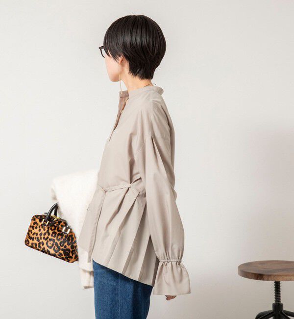 NOLLEY'S sophi「ウォッシャブルドレープポプリンバックプリーツシャツ」|シャツ・ブラウス|