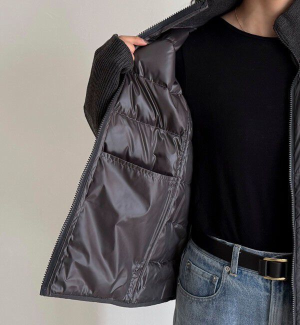 fredy emue「【TAION/タイオン】別注HI NECK DOWN JACKET+SLEEVE KNIT」|ダウン|