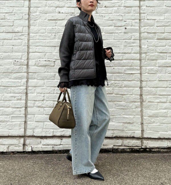 fredy emue「【TAION/タイオン】別注HI NECK DOWN JACKET+SLEEVE KNIT」|ダウン|