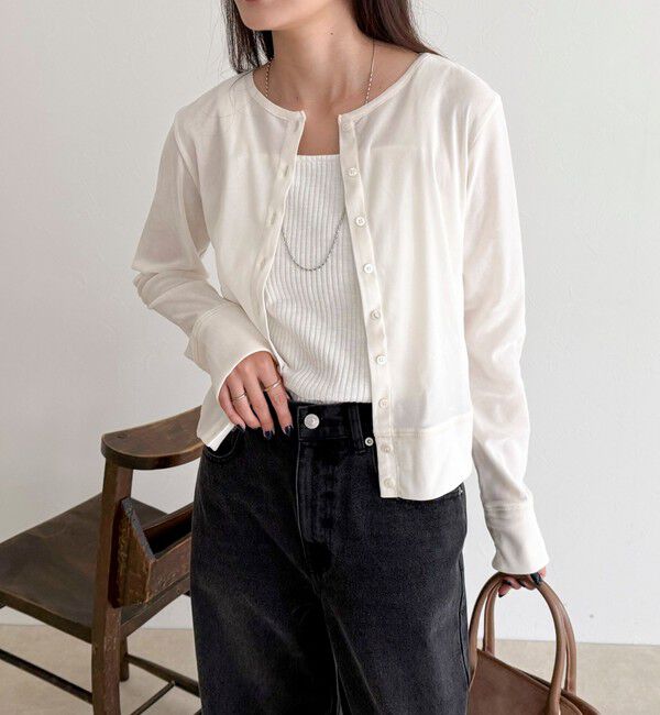 fredy emue「シアーフロッキーコンパクトカーディガン」|カーディガン|