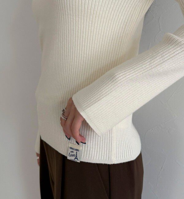 fredy emue「袖スリットリブニットプルオーバー」|ニット・セーター|