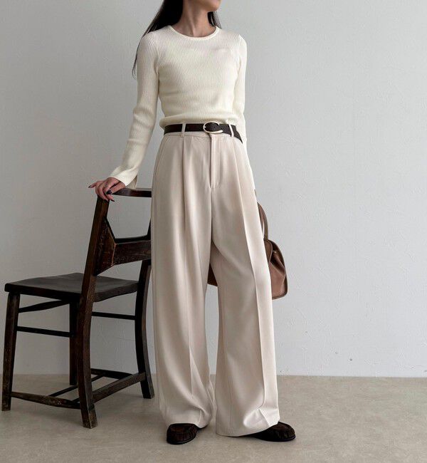 fredy emue「袖スリットリブニットプルオーバー」|ニット・セーター|