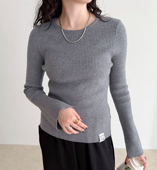 fredy emue「袖スリットリブニットプルオーバー」|ニット・セーター|