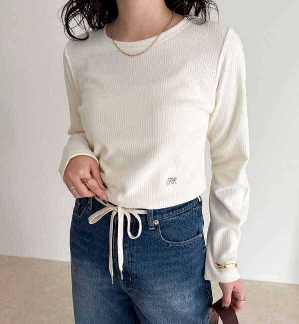 fredy emue「起毛テレココンパクトプルオーバー」|Tシャツ・カットソー|オフホワイト