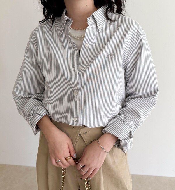 fredy emue「オックスコンパクトシャツ」|シャツ・ブラウス|グレー系その他