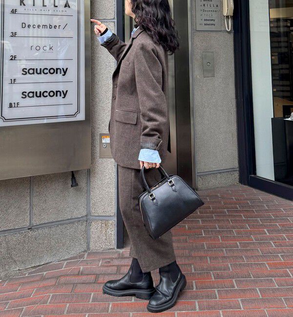 fredy emue「《セットアップ対応》ツィードオーバージャケット」|テーラードジャケット|