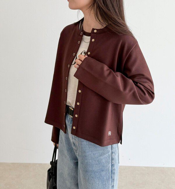 fredy emue「ポンチドット釦カーディガン」|カーディガン|